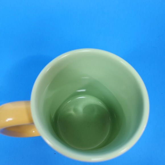Vintage Disneyland Tinkerbell Coffee Mug Yellow Green Ceramic 15 Oz Disney - Picture 5 of 10